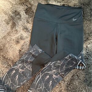 Nike Black and Gray Leggings